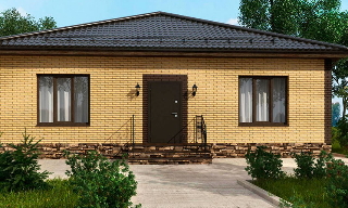 Проекты одноэтажных домов из кирпича | Строй-Мрш - Моршанск от 3580 рублей