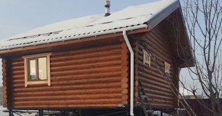 Баня из оцилиндрованного бревна под ключ в Моршанске - от 132964 рублей
